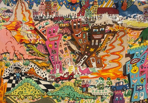 James Rizzi: original 3D "WHEN THE DINOSAURS RETURN", AP, 1993, handsigniert - Bild 8 von 12