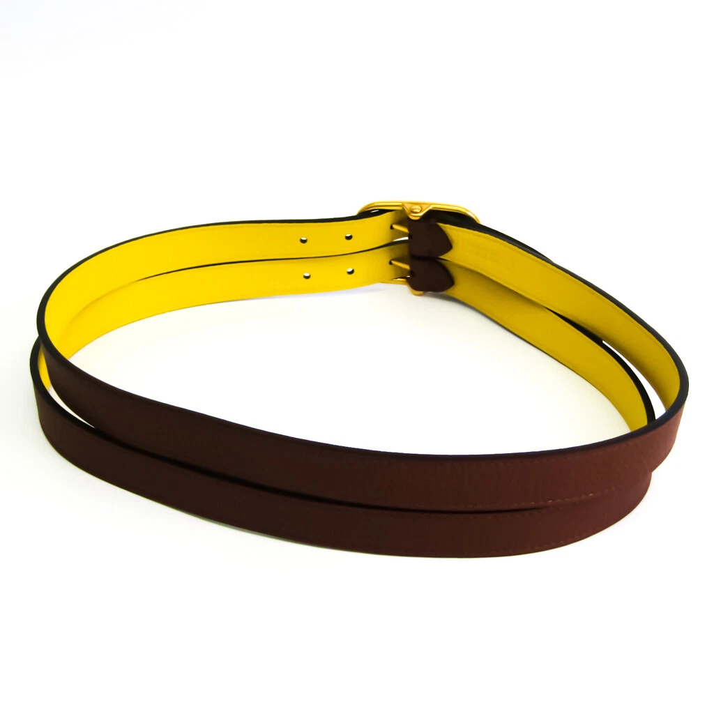 Burberry Men s Leather Standard Belt Brown Yellow 85 BF543787 eBay