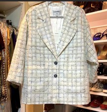 Nwt Authentic Chanel Coat Tweed Size 40 Us M.