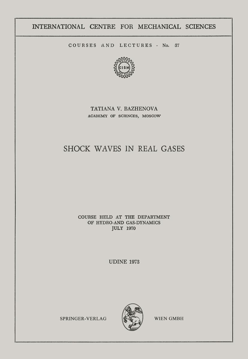 Thumbnail - Tatiana V. Bazhenova | Shock Waves In Real Gases | Taschenbuch |