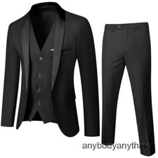 Men Wedding Suit Prom Dress Jacket Pants Vest Men Suit Set Slim Fit Tuxedo New