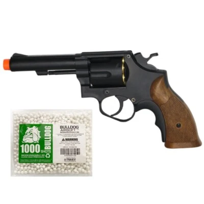 HFC Airsoft Green Gas Revolver 350 FPS Metal Hand Gun Pistol W/6mm BBs Pouch