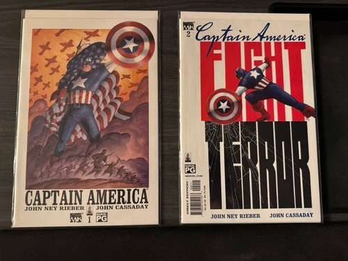 Captain America #1 & #2 Marvel Knights Comics 2002  John Rieber  John Cassaday