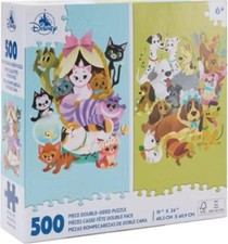 Disney Parks jigsaw puzzle, Cats and Dogs, 500 pc double-sided