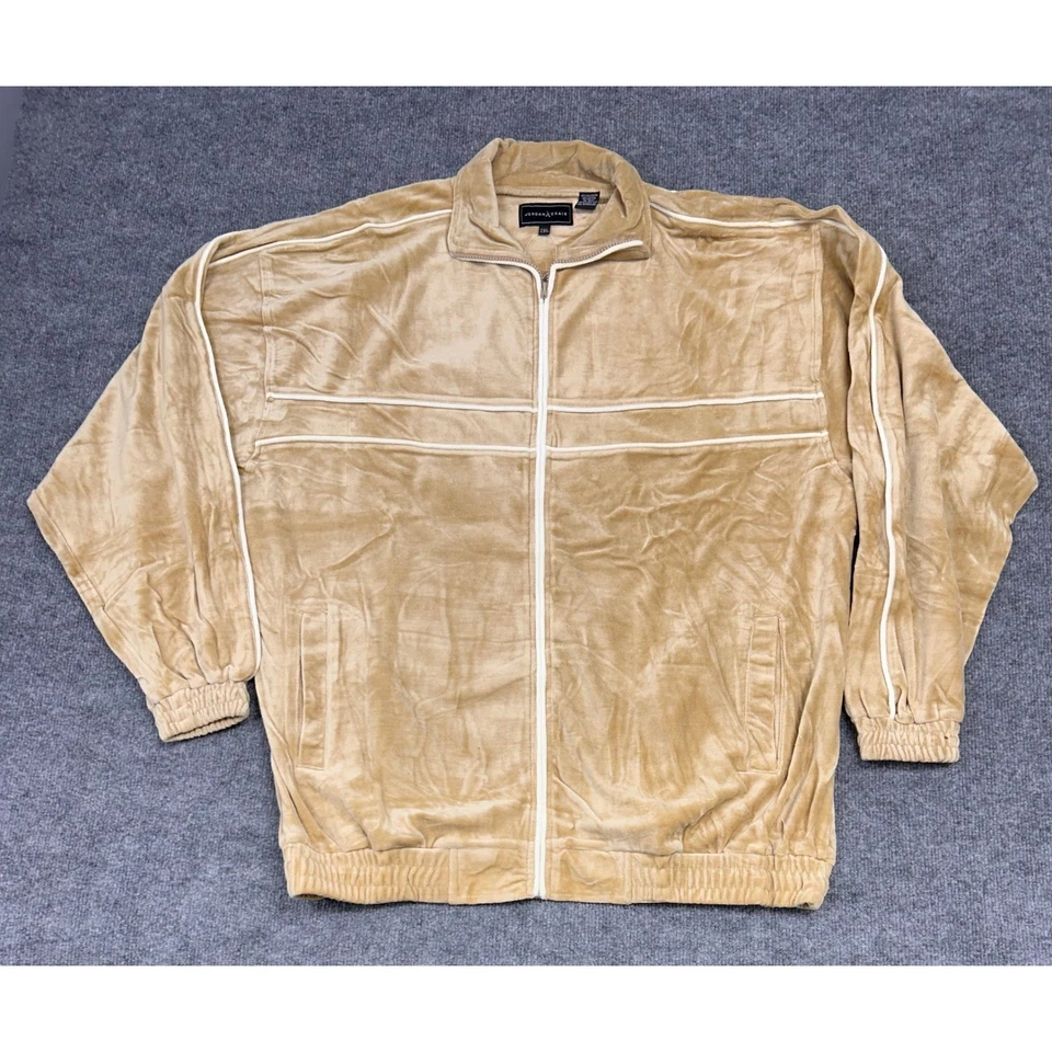 Jordan Craig Vintage Y2K Traje de Veludo Cáqui Bronzeado Masculino 2XL Novo com etiquetas - Imagem 3 de 4