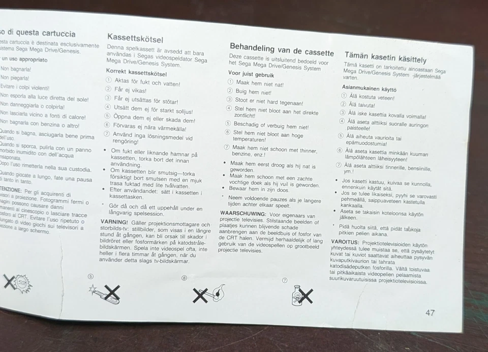 Original Sega Quackshot Megadrive Pal Version *MANUAL ONLY* - Image 4 of 4