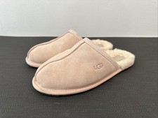 UGG Pearle Slipper Pale Pink Suede Women Size 8 Plush Wool Lining 1115139