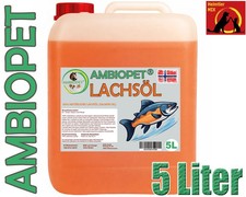 Ambiopet Premium Lachs&ouml;l 5L Fisch-&Ouml;l f&uuml;r Hund Pferd Katze BARF Omega 3 & 6 Lachs