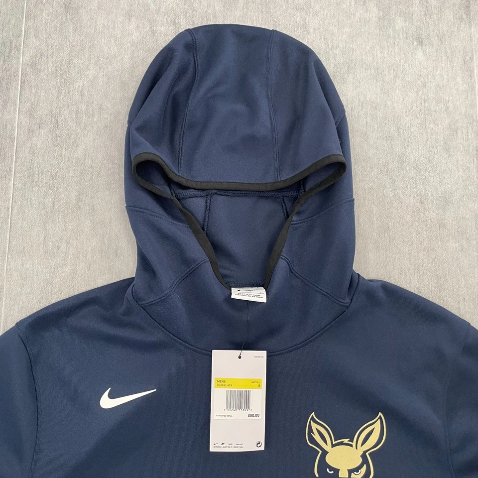 Akron Zips Sweater Adult Small Blue Hoodie Short Sleeve Nike Dri Fit Mens S NEW - Image 3 of 4