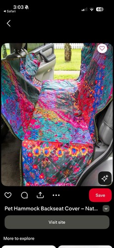 Natural Life Pet Hammock Backseat Car Seat Cover