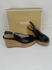 Auth New With Box Michael Kors Women's Leather Playform Peep Toe Pumps