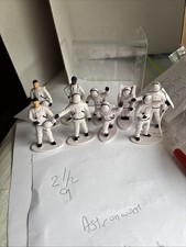 Lot 9 Astronaut 2 1/2 Inches Plastic Figures Cake Toppers Used May Small