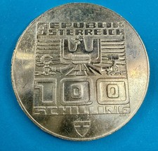 1976 Austria 100 Schilling Silver Coin – Large Austrian Silver