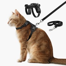 Escape Proof Cat Harness Leash Set Adjustable Quick Release Nylon Vest Pet