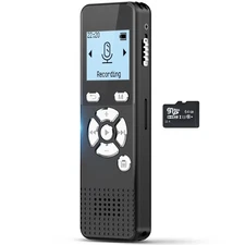 Digital Voice Activated Recorder with Playback - 72GB Audio Recording Device ...