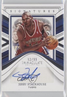 2022-23 Panini Immaculate Signatures /99 Jerry Stackhouse #IMS-JST Auto 11pj