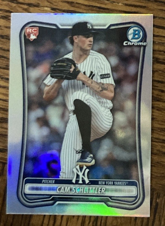 2026 Bowman Chrome Cam Schlittler #53 Red Rookie RC Logo New York Yankees