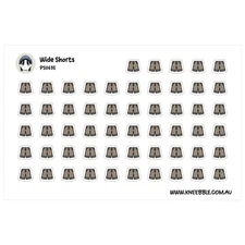 Wide Shorts Planner Stickers – Fitness Tracker & Motivational Goal Decals