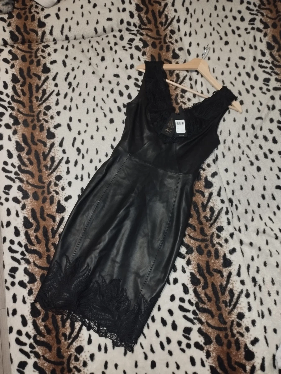 staud vegan leather dress Soo Pearl Vegan Leather Dress 2 / Black/Pearl main image 1