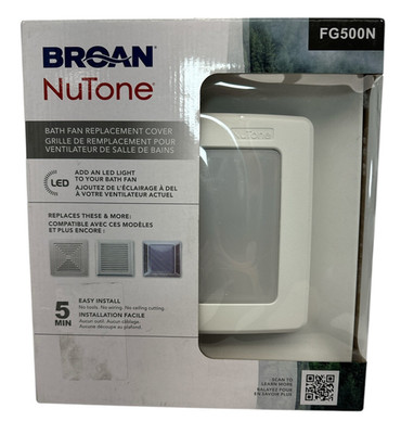 Broan NuTone FG500N LED Grille Upgrade For Bathroom Ventilation Fans (OB)