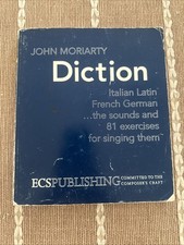 DICTION: Italian Latin French German Sounds & 81 Exercises for Singing Them 1975