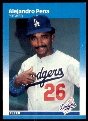 1987 Fleer Alejandro Pena d Los Angeles Dodgers #449
