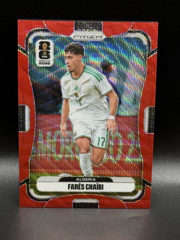 2026 Panini Prizm FIFA World Cup Red Prizm Wave /39 #133 Fares Chaibi, Algeria