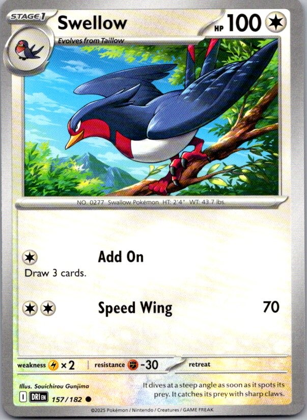 SWELLOW 157/182 DESTINED RIVALS POKEMON
