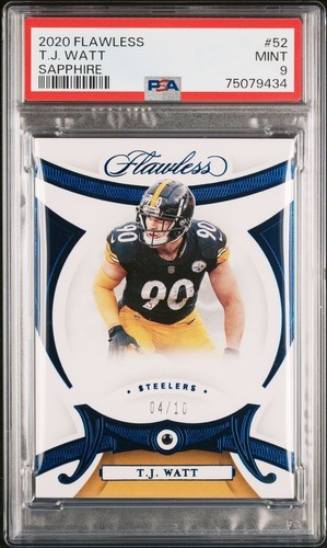 TJ/JJ Watt 2020 Flawless /10 PSA 9 Sapphire Lot 2 Cards