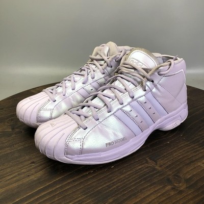 Adidas Pro Model Basketball Shoes Mens Size 9.5 Purple Leather Bounce EG2484