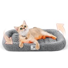 Mora Pets Self Warming Cat Bed Self Heating Pet Pad with Bolster and Foam Was...