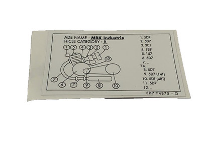 MBK Booster ZULASSUNGSAUFKLEBER AUFKLEBER STICKERS LOGO AUTOCOLLANT KAT B _
