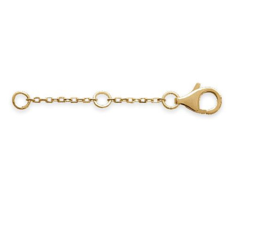 Chaînette d'extension en plaqué or 18 carats pour bracelet et collier DIY