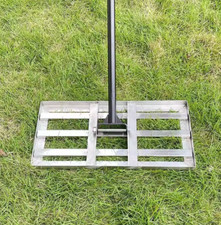 Hochwertiger Rasenrakel aus Edelstahl 90cm - ...
