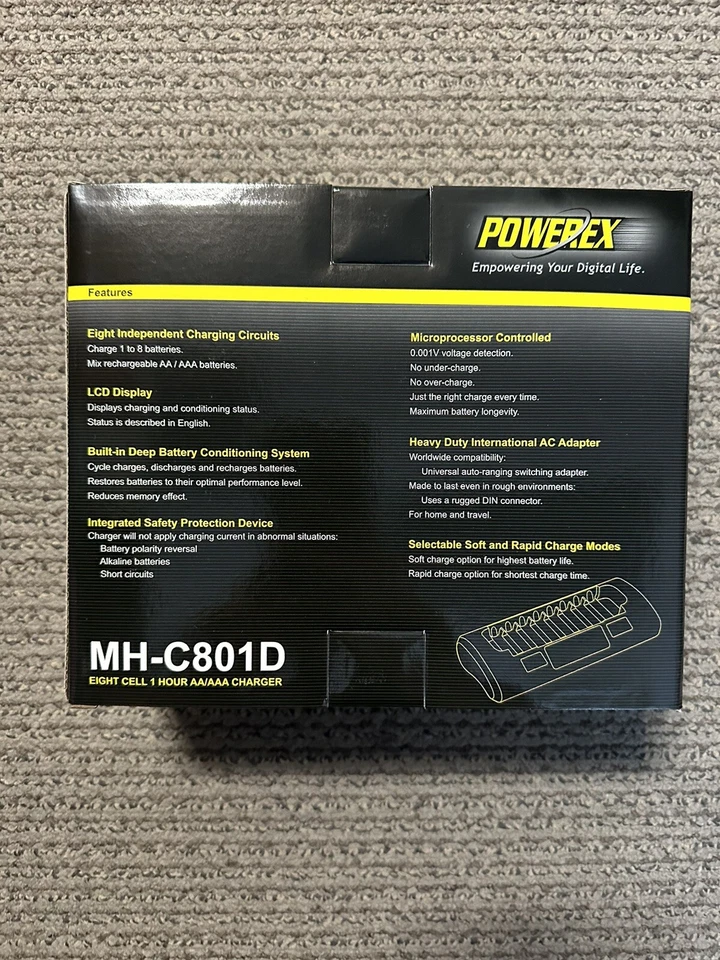 Powerex MH-C801D Turbo Battery Charger Analyzer 8 slot AA AAA NiMH NiCd Tester - Image 2 of 3