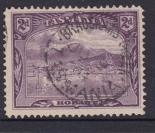 Tasmania 'Bradshaw's Creek' pmk on 2d. violet pictorial. Rated  1 VC by Hardinge