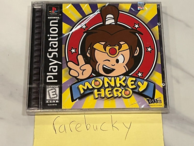 Monkey Hero (PS1 PSX Playstation) NEW SEALED Y-FOLD W/UPC, NEAR-MINT, RARE!