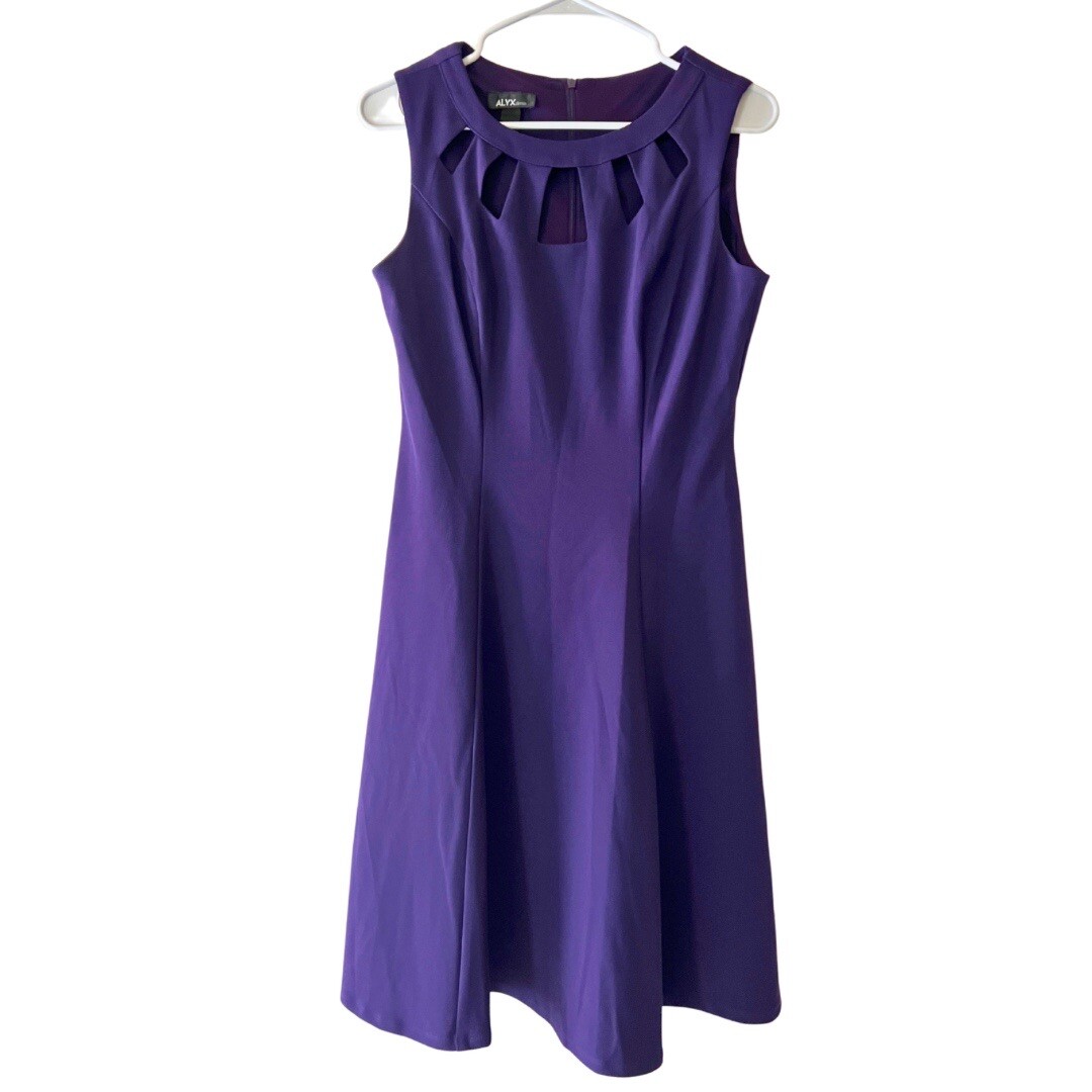 Alyx Deep Plum Fit & Flare Dress With Cutouts | eBay Alyx Deep Plum Fit & Flare Dress With Cutouts | eBay
