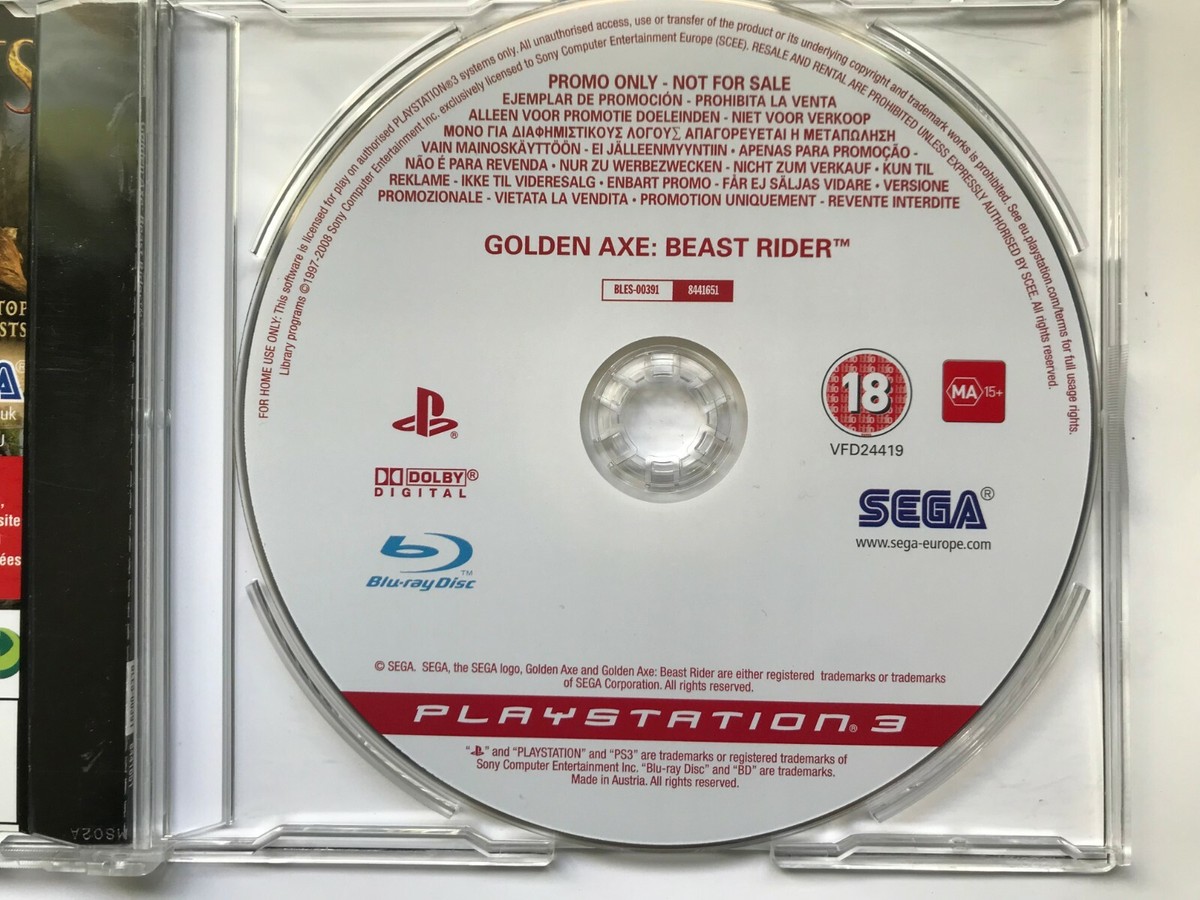 Golden Axe Beast Rider PS3 PROMO Rare PlayStation 3 Promotional