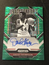 2023 Prizm Draft Picks Legacy Signature Green Pulsar /25 David Thompson Auto HOF