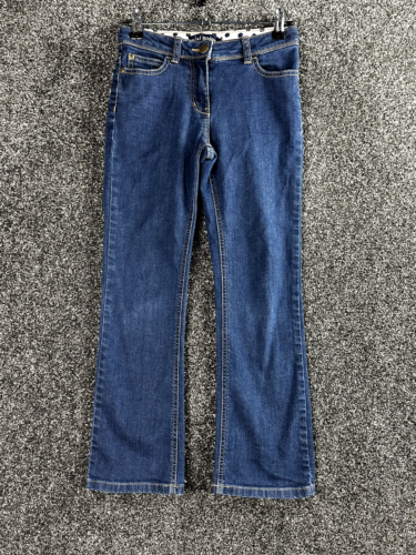 Mini Boden Mädchen Jeans 9 Jahre blau Denim gerade normaler Stretch Knopf & Reißverschluss - Bild 1 von 24