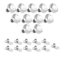 22 Pack Dermal Piercing Jewelry Clear Press-Fit Gem 11PCS Tops and 11PCS Bottoms