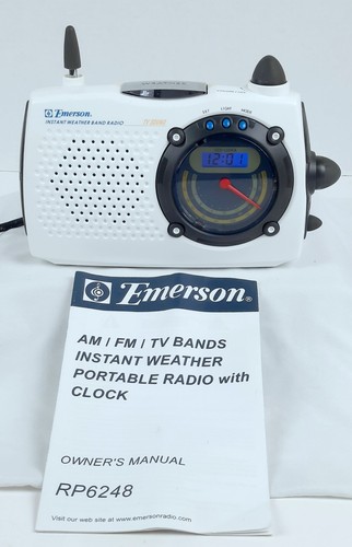 Emerson Instant Weather Band Radio AM/FM TV Sound Model RP6248 Tested ...