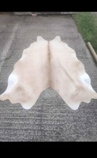 M&S Marks and Spencer Beige Cream Cow Cowhide Cowskin Large Rug 