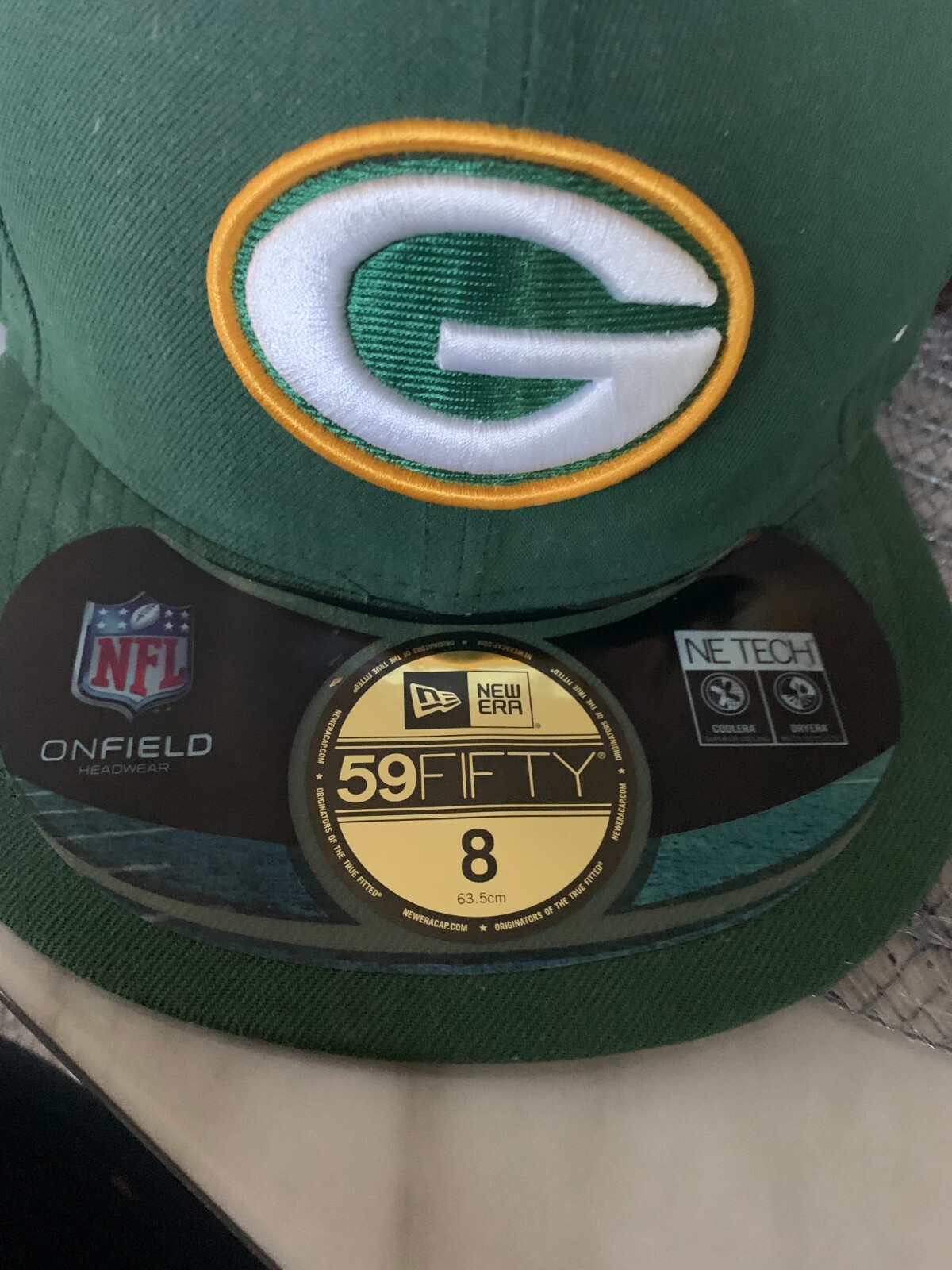 Green Bay Packers NFL New Era 59 FIFTY Hat Baseball Cap Size 8