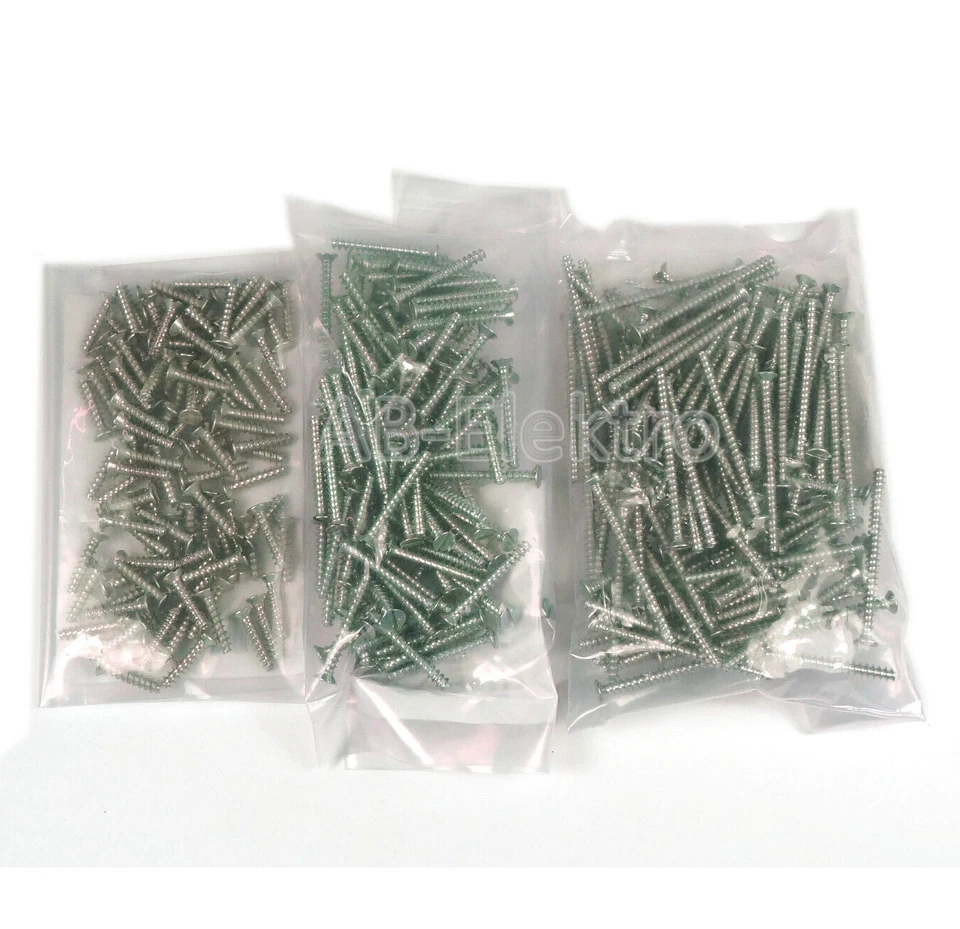 HUP ELEKTROTECHNIK 1-1000x Geräteschrauben Schlitzkorf 15mm 25mm 40mm, Schrauben für Schalterdosen