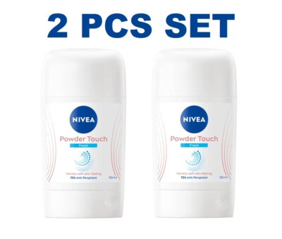 2x Nivea Powder Touch Fresh 72h Antiperspirant stick for women, 2x50 ml