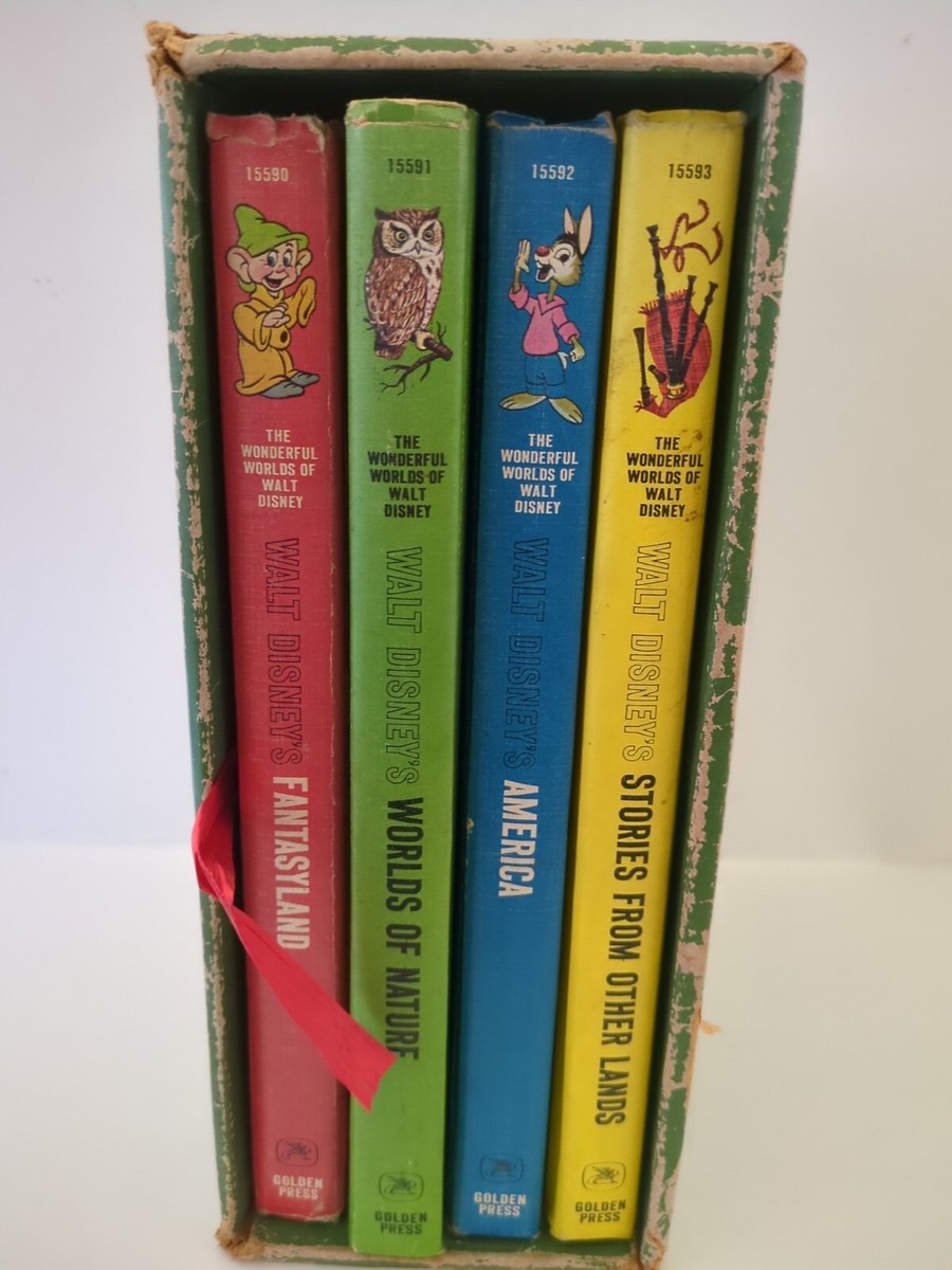 Vintage The Wonderful Worlds of Walt Disney 4 Book Set 1965 Golden