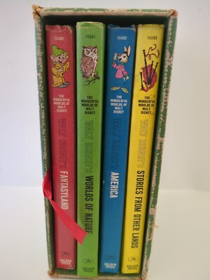 【ビンテージ】Wonderful World of Walt Disney Vintage The Wonderful Worlds of Walt Disney 4 Book Set 1965 Golden