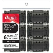 ANNIE SNAP ON MAGNETIC ROLLERS 6 LARGE ROLLERS 1230 1 1/2" DIAMETER